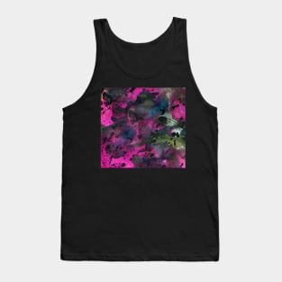 Simple abstract watercolor, animal print. Sky brushed grunge Graffiti. Blue-pink tie dye boho. Best for backgrounds, wallpapers, covers and packaging, wrapping paper. Tank Top